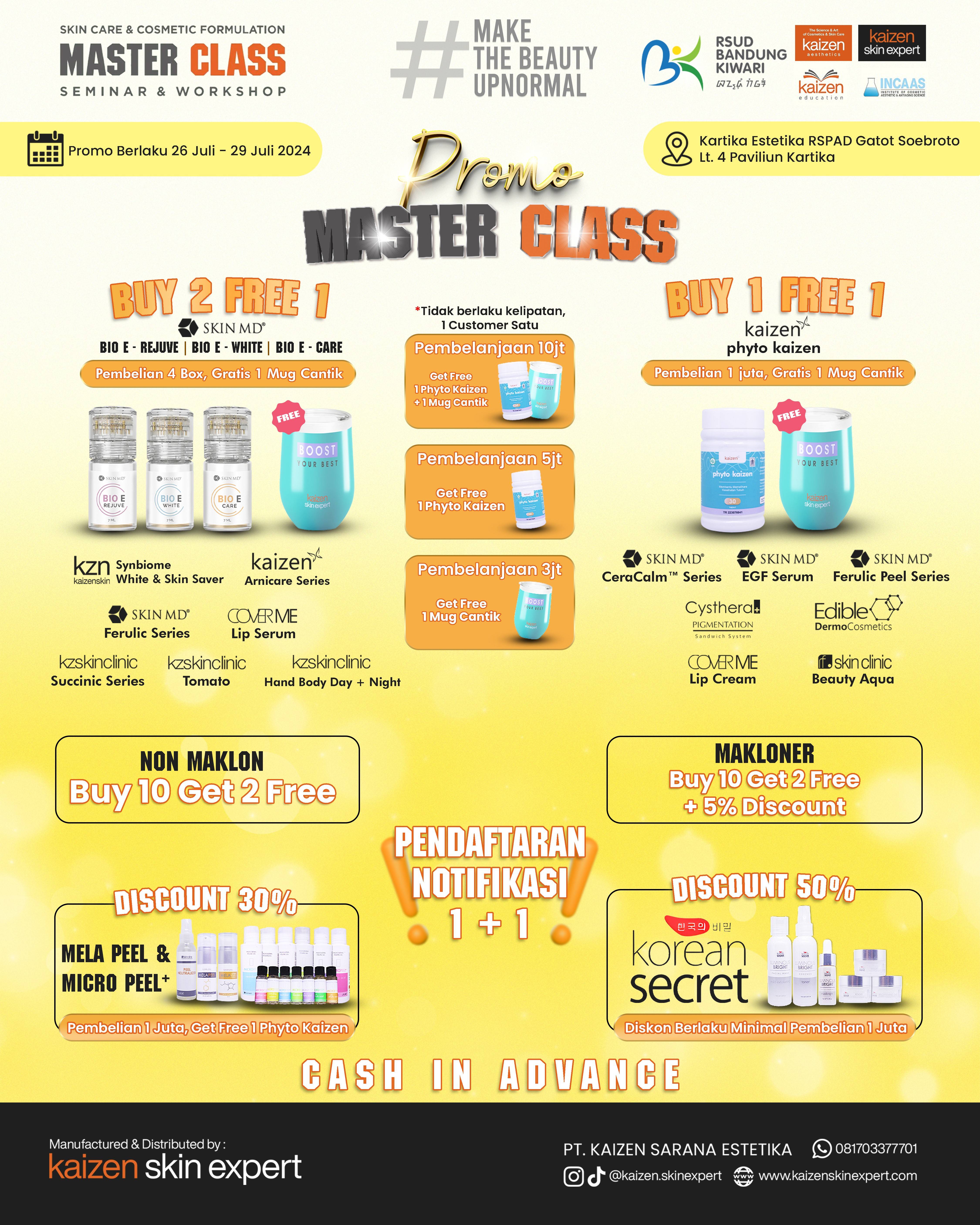 Promo Master Class Jakarta 2024